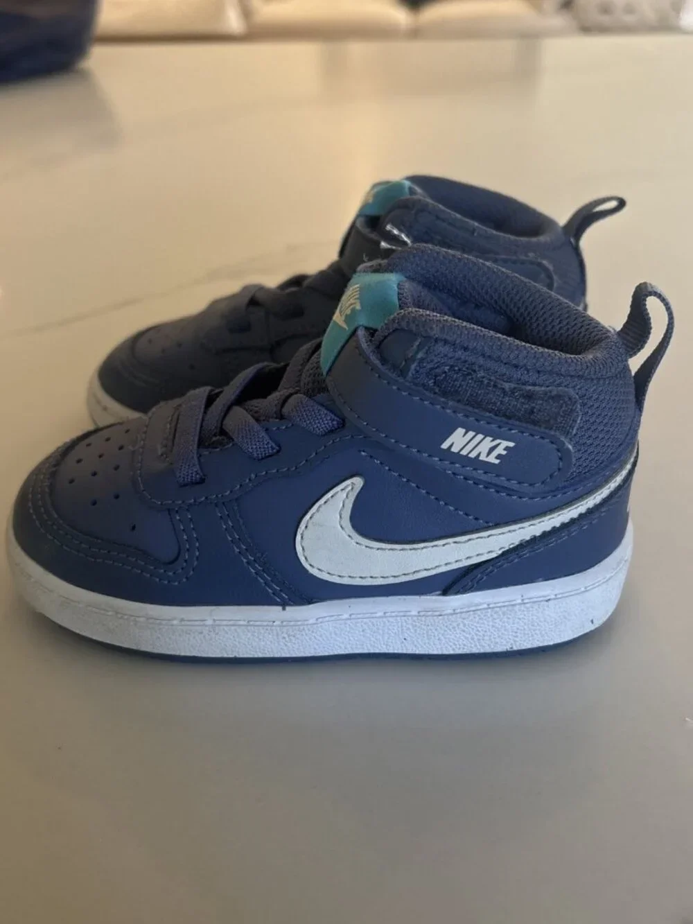 Nike Court Borough Mid 2 Diffused Blue/Light Bone CD7783-402 Size 7C
